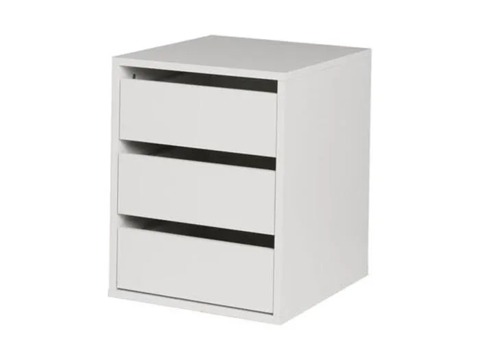 Nachttisch für Schlafzimmer. VERONA Kollektion. Farbe Weiß.