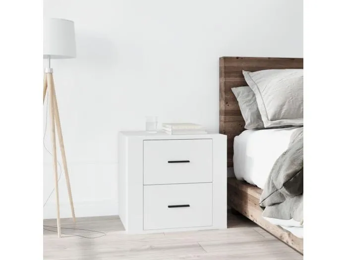 Nachttisch Weiß 50x39x47 cm