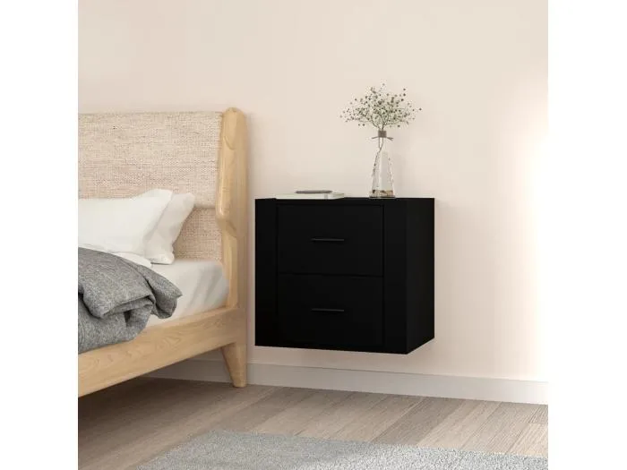 Wand-Nachttisch Schwarz 50x36x47 cm