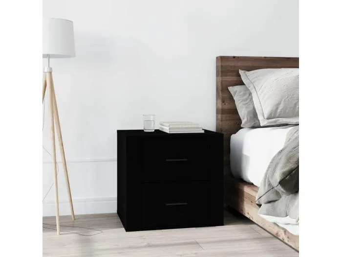 Nachttisch Schwarz 50x39x47 cm