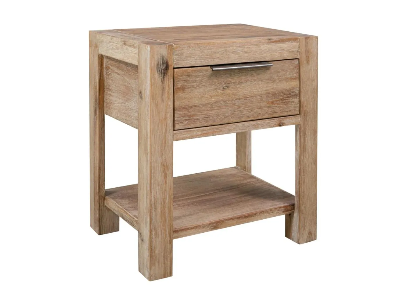 Nachttisch mit Schublade 40x30x48 cm Akazie Massivholz