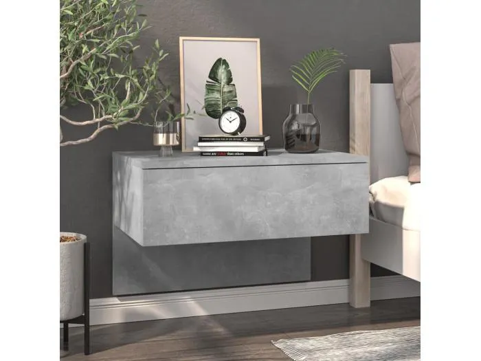 Wand-Nachttisch Betongrau