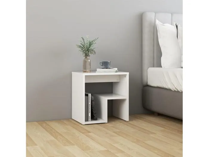 Nachttisch Weiß 40x30x40 cm Holzwerkstoff