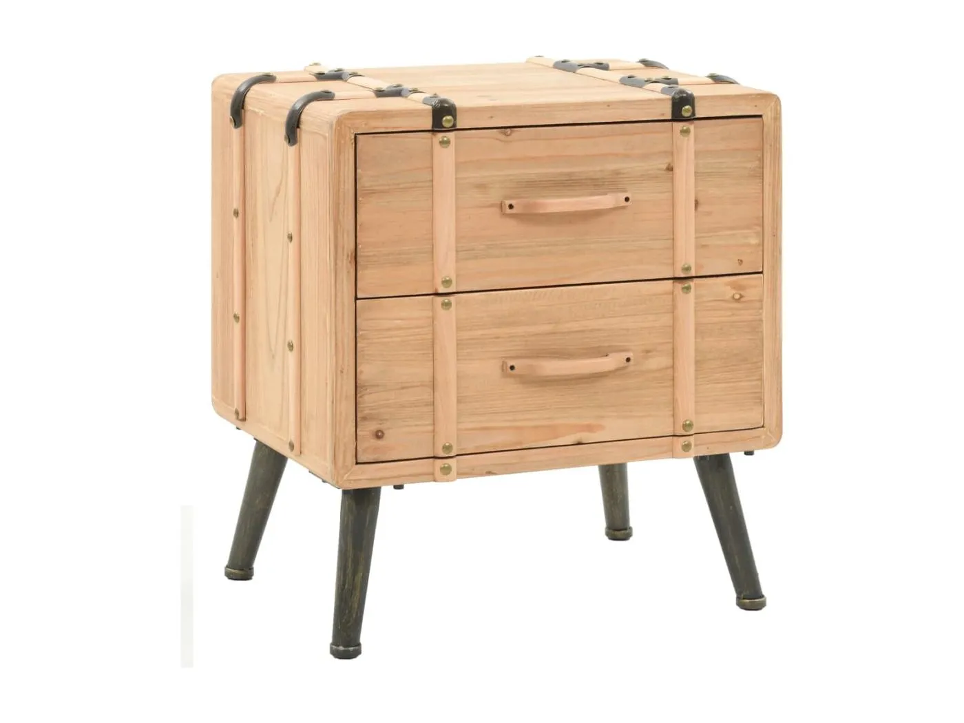 Nachttisch Massivholz Tanne 50x35x57 cm