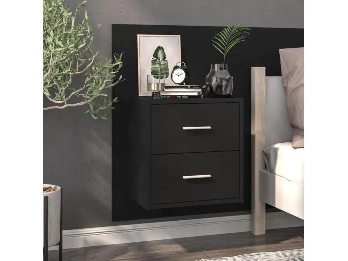 Wand-Nachttisch Schwarz