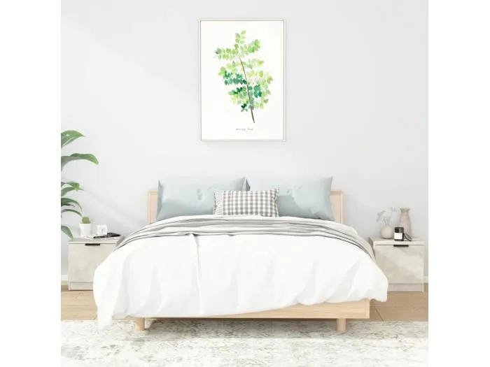 Nachttische 2 Stk. Betongrau 40x39x40 cm