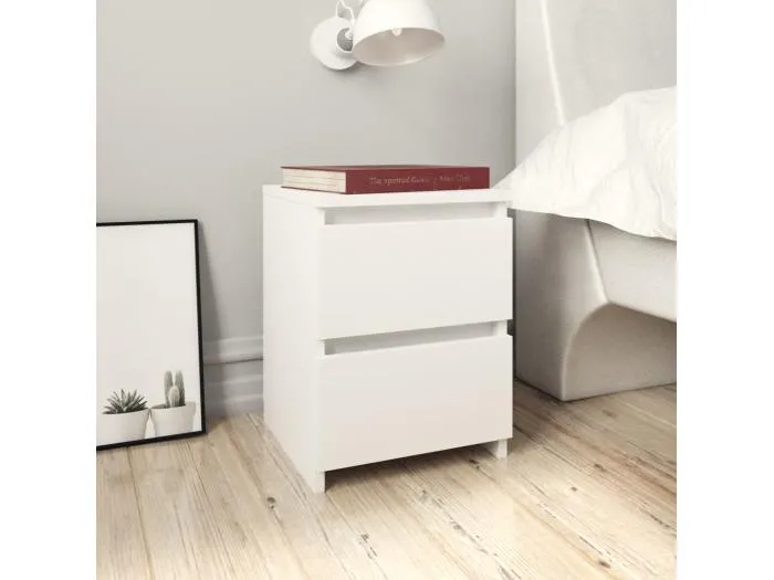 Nachttische 2 Stk. Weiß 30x30x40 cm Holzwerkstoff