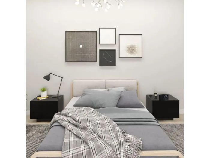 Nachttisch Schwarz 100x35x40 cm Holzwerkstoff