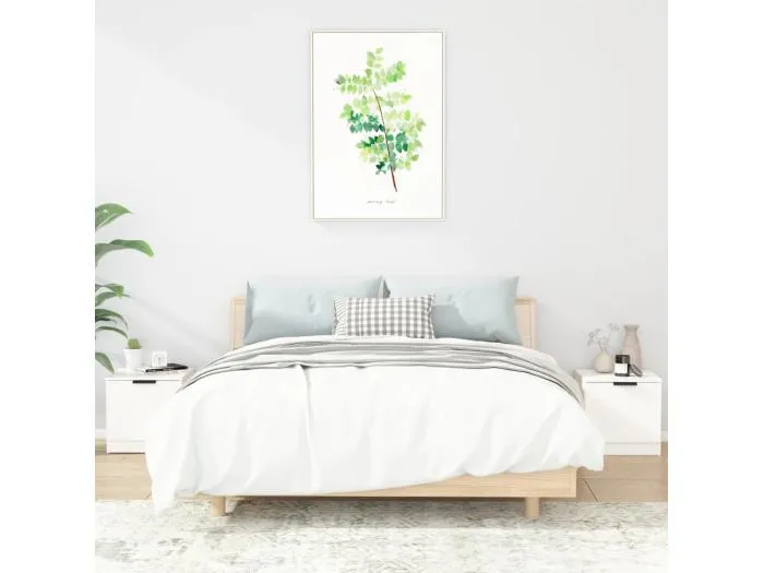 Nachttische 2 Stk. Weiß 40x39x40 cm