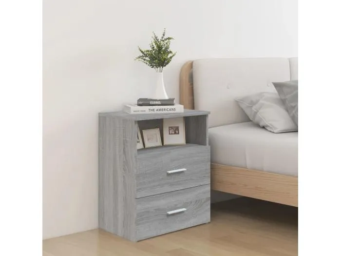 Nachttisch Grau Sonoma 50x32x60 cm