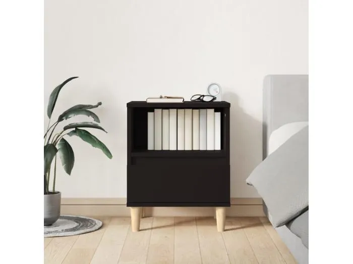 Nachttisch Schwarz 40x35x50 cm