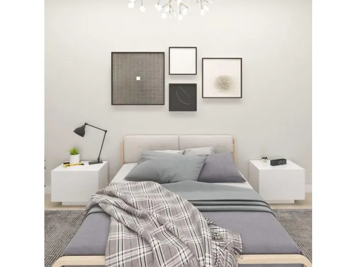 Nachttisch Weiß 100x35x40 cm Holzwerkstoff