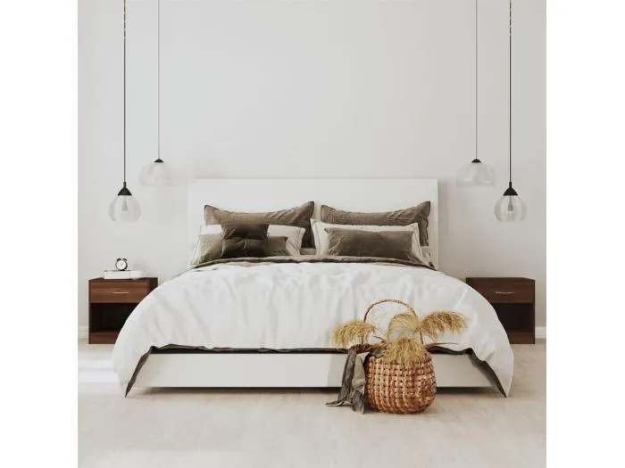 Nachttische 2 Stk. mit Schublade Braun Eichen-Optik