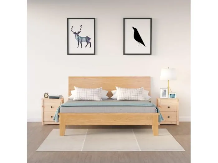 Nachttische 2 Stk. 50x35x61,5 cm Massivholz Kiefer