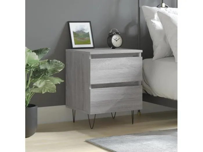 Nachttisch Grau Sonoma 40x35x50 cm Holzwerkstoff