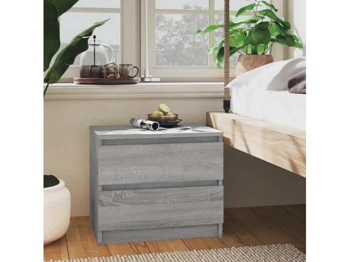 Nachttisch Grau Sonoma 50x39x43,5 cm Holzwerkstoff