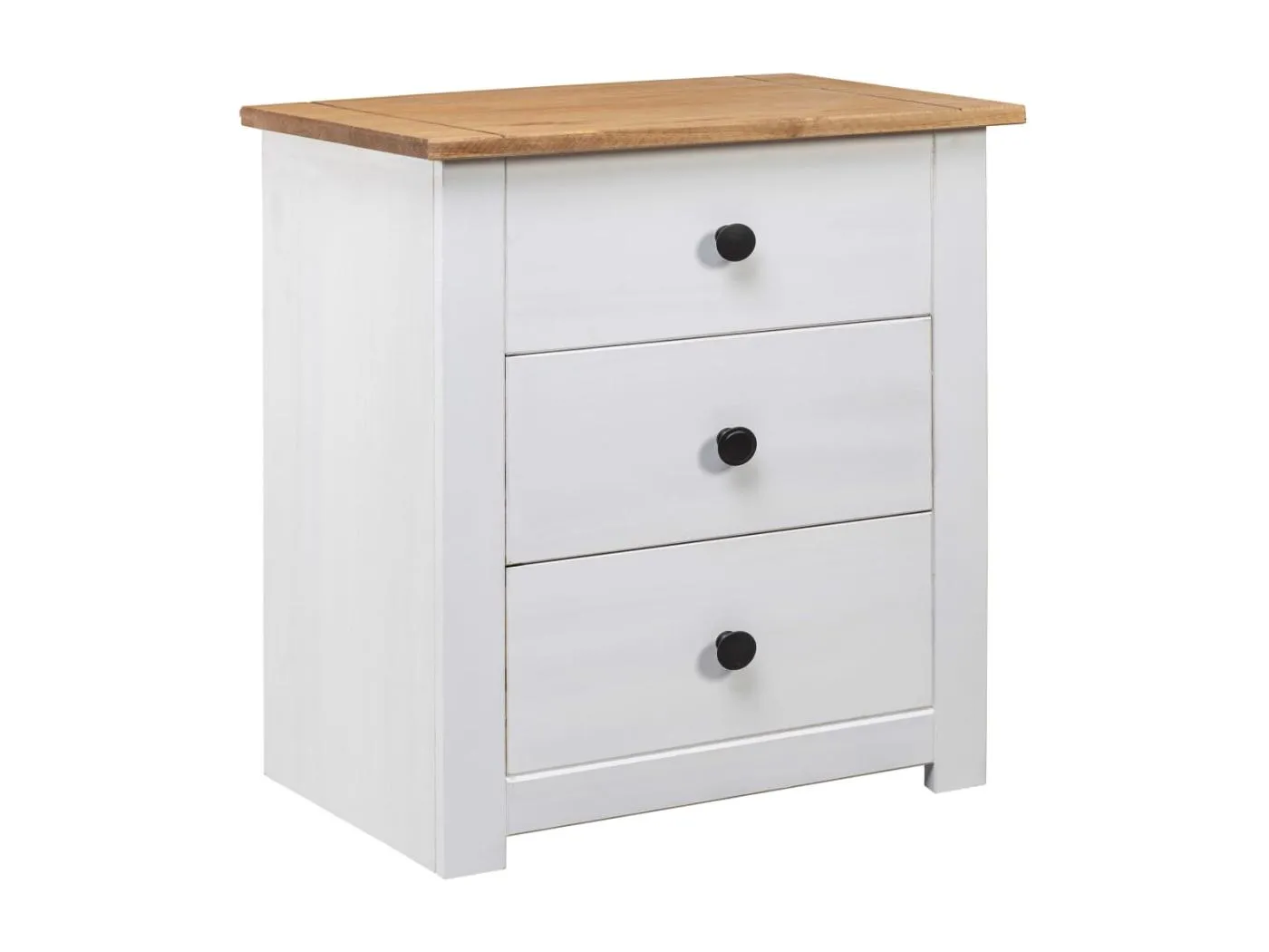 Nachttisch Weiß 46 x 40 x 57 cm Panama-Kiefer