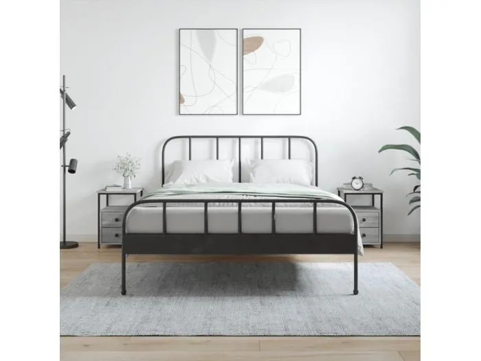 Nachttische 2 Stk. Grau Sonoma 34x35,5x50 cm Holzwerkstoff