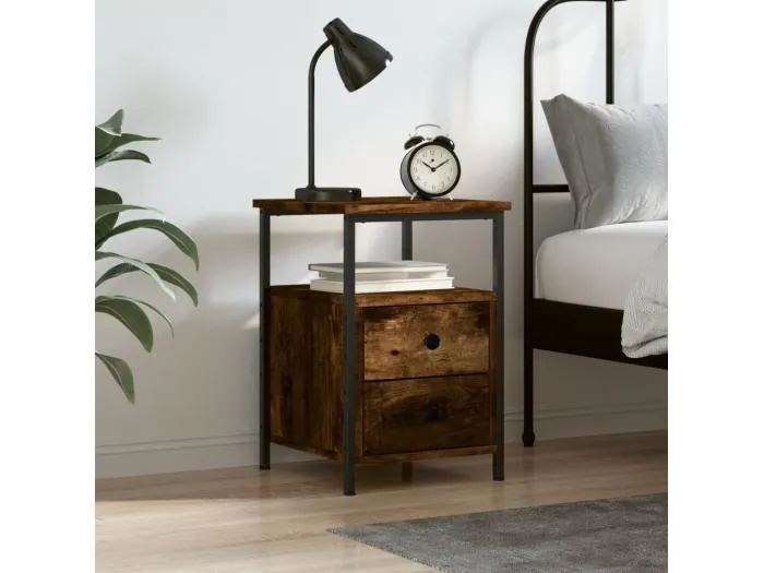 Nachttisch Räuchereiche 34x35,5x50 cm Holzwerkstoff