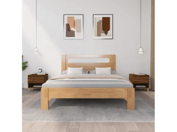 Nachttische 2 Stk. Braun Eichen-Optik 50x46x50 cm Holzwerkstoff