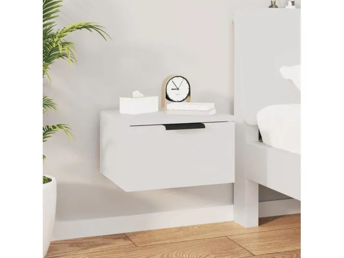 Wand-Nachttisch Weiß 34x30x20 cm