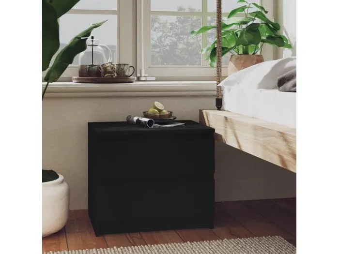 Nachttisch Schwarz 50x39x43,5 cm Holzwerkstoff