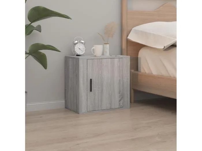 Wand-Nachttisch Grau Sonoma 50x30x47 cm