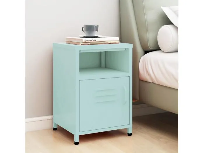 Nachttisch Minzgrün 35x35x51 cm Stahl