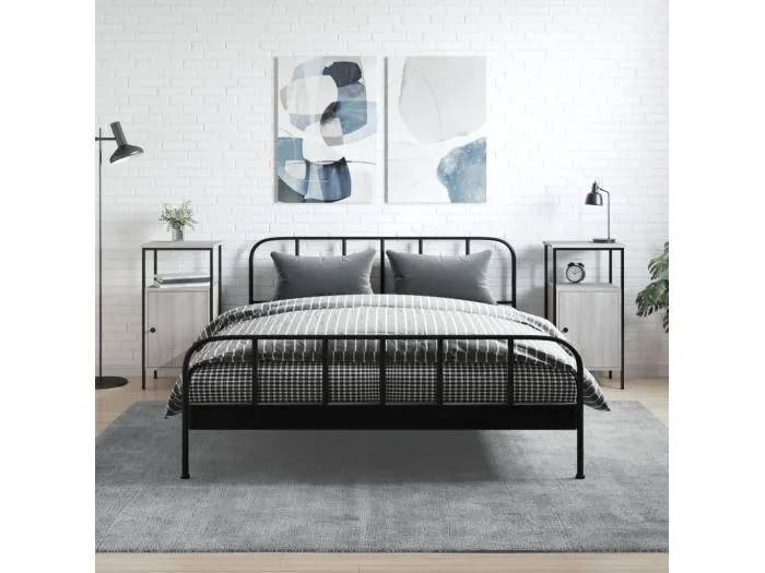 Nachttische 2 Stk. Grau Sonoma 41x31x80 cm Holzwerkstoff