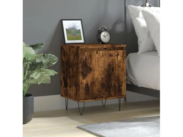 Nachttisch Räuchereiche 40x30x50 cm Holzwerkstoff