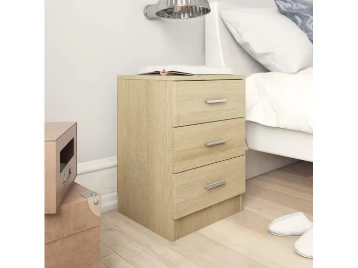 Nachttische 2 Stk. Sonoma-Eiche 38x35x56 cm Holzwerkstoff