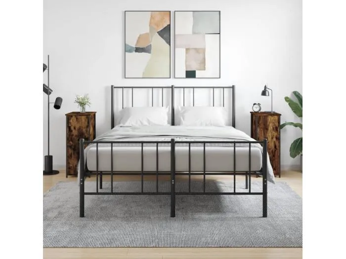 Nachttische 2 Stk. Räuchereiche 32x42x80 cm Holzwerkstoff