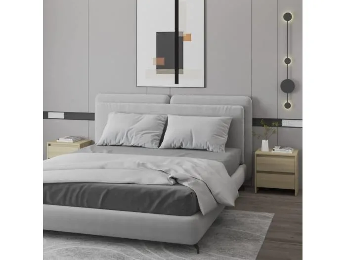 Nachttische 2 Stk. Sonoma-Eiche 45x34,5x44,5 cm Holzwerkstoff