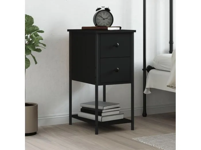 Nachttisch Schwarz 32x42x70 cm Holzwerkstoff