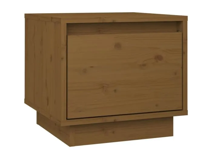 Nachttisch Honigbraun 35x34x32 cm Massivholz Kiefer