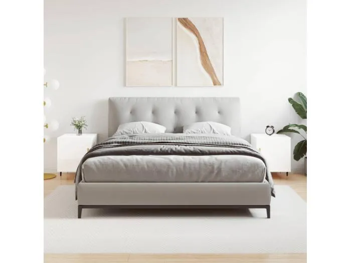 Nachttische 2 Stk. Hochglanz-Weiß 40x40x50 cm Holzwerkstoff