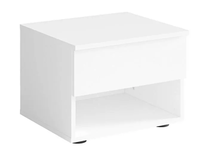 Set von 2 Nachttischen - 1 Fach und 1 Schublade - weiß - Kollektion NOFI