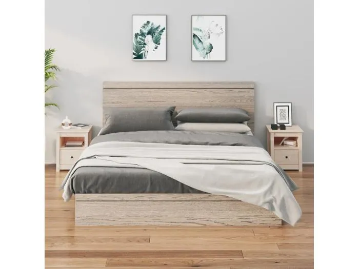 Nachttische 2 Stk. 40x35x49 cm Massivholz Kiefer