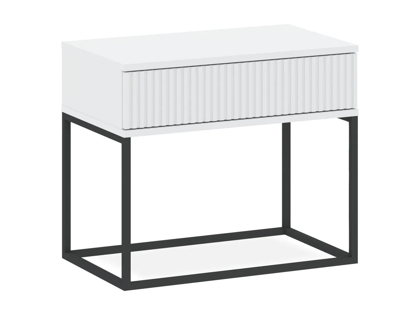 Nachttisch RECTUS weiß, Maße 39x52x60 cm, ideal für Schlafzimmer