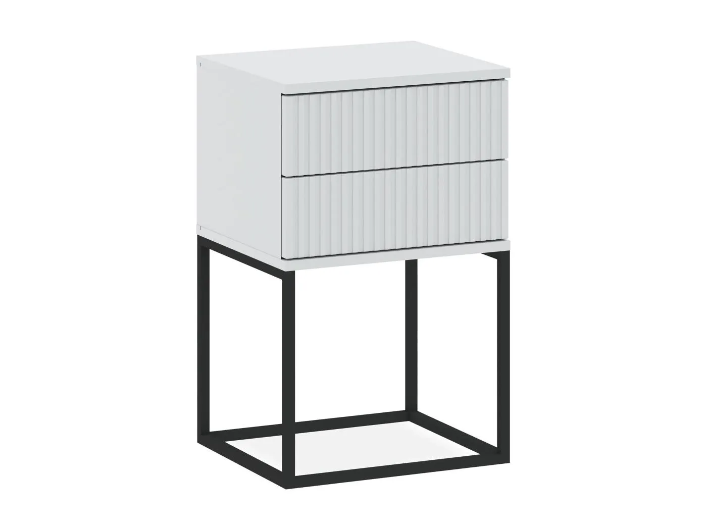 Nachttisch RECTUS weiß, Maße 39x65x40 cm, perfekt für Dekoration