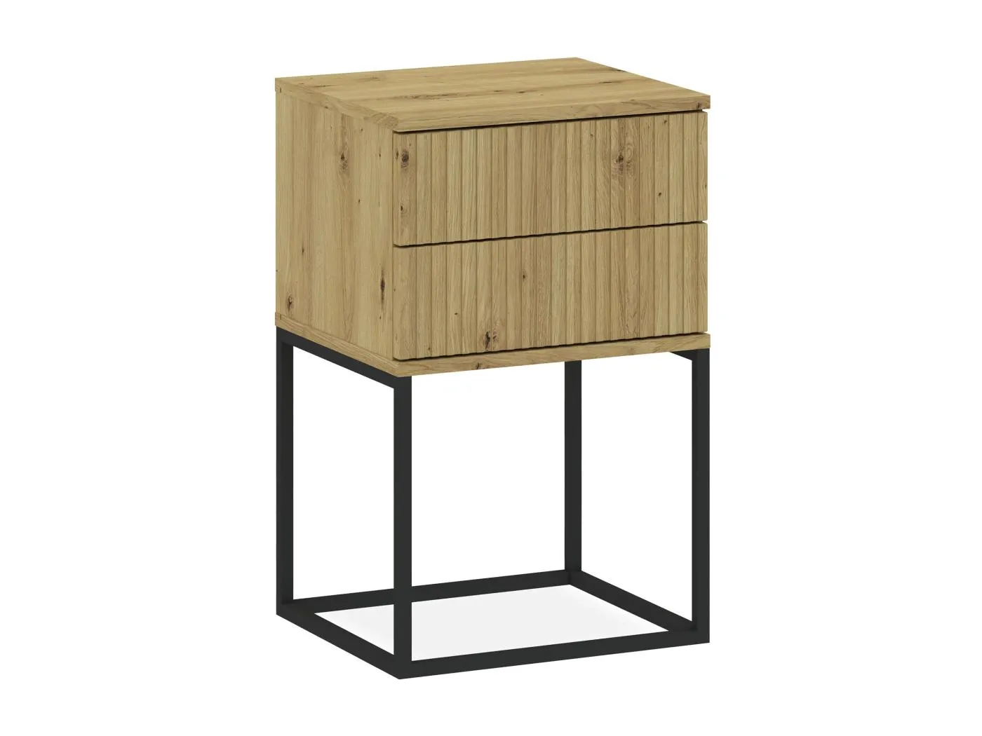 Nachttisch RECTUS naturfarben hell, Maße 39x65x40 cm, natürliches Design