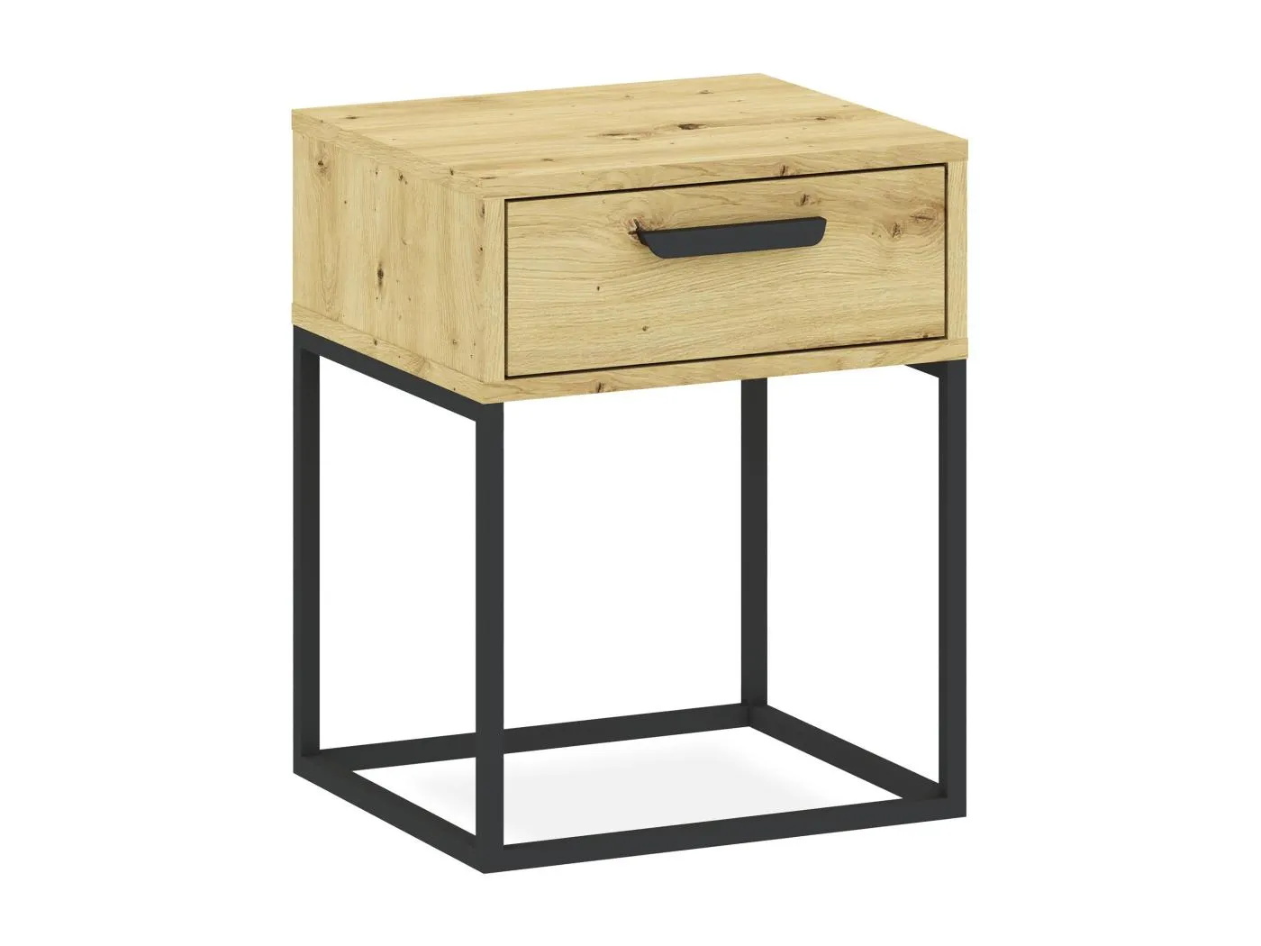 Nachttisch RECTUS naturfarben hell, Maße 39x52x40 cm, eleganter Stil