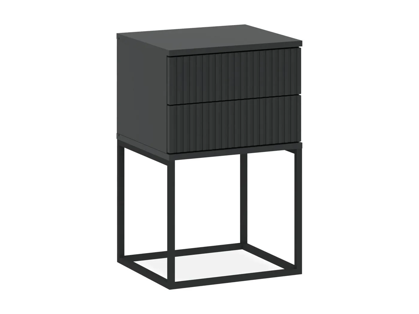 Nachttisch RECTUS anthrazitgrau, Maße 39x65x40 cm, optimaler Komfort