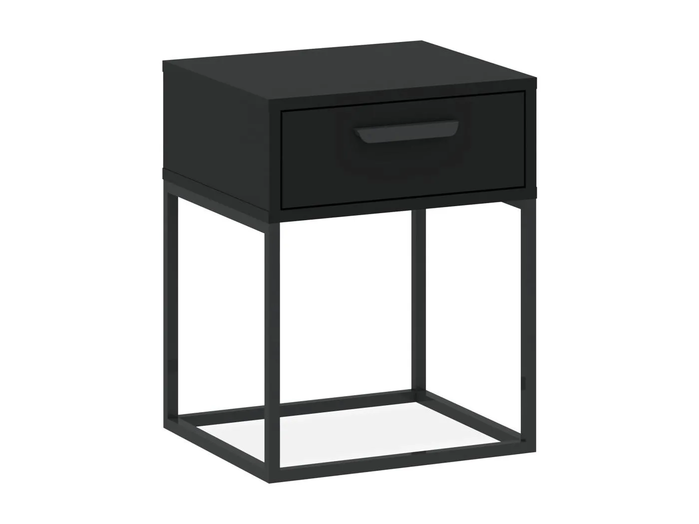 Nachttisch RECTUS schwarz, Maße 39x52x40 cm, zeitgemäßes Design