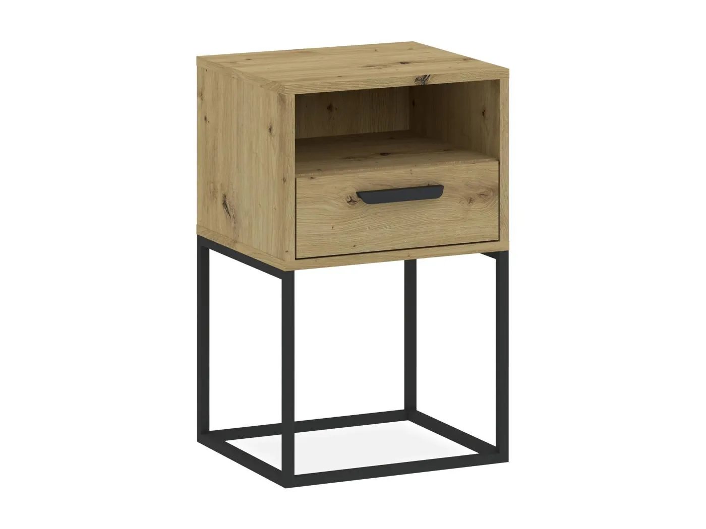 Nachttisch RECTUS naturfarben hell, Maße 39x65x40 cm, eleganter Stil