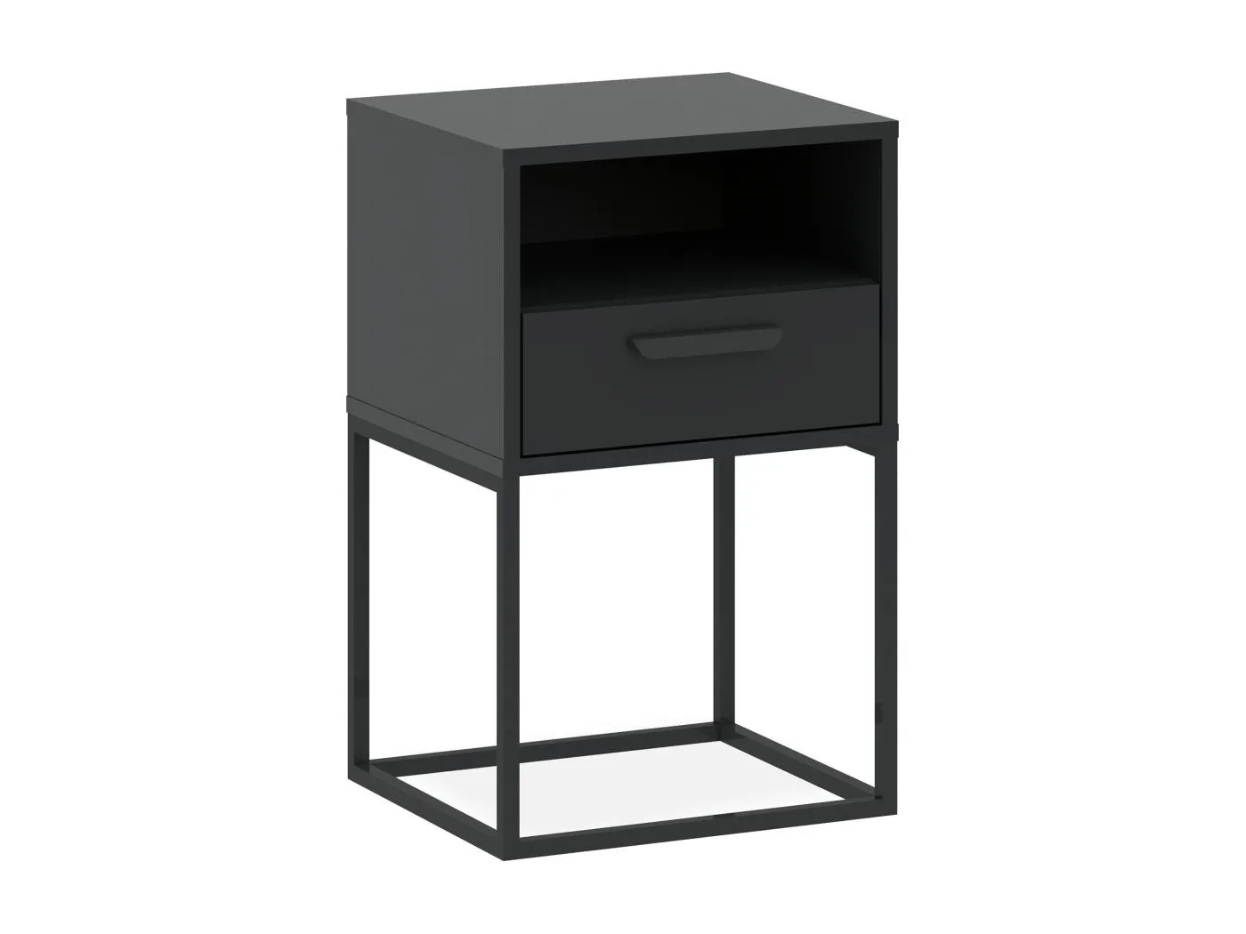 Nachttisch RECTUS anthrazitgrau, Maße 39x65x40 cm, modernes Design