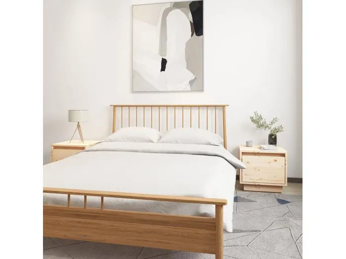 Nachttische 2 Stk. 35x34x32 cm Massivholz Kiefer