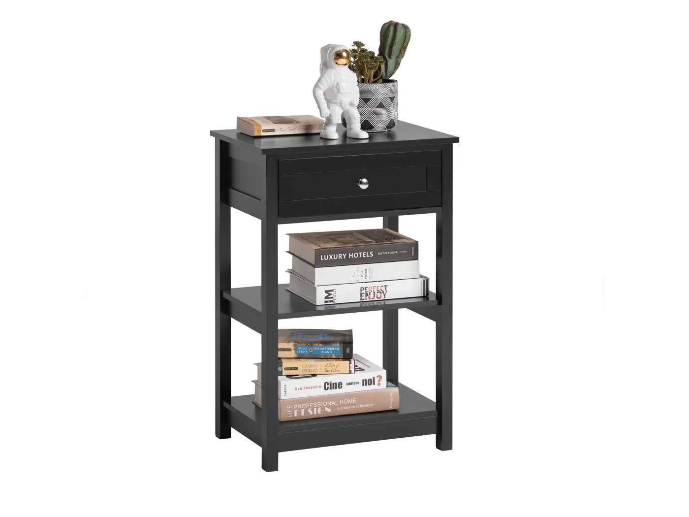 Nachttisch FBT46-SCH 45 x 69 x 30 cm Schwarz