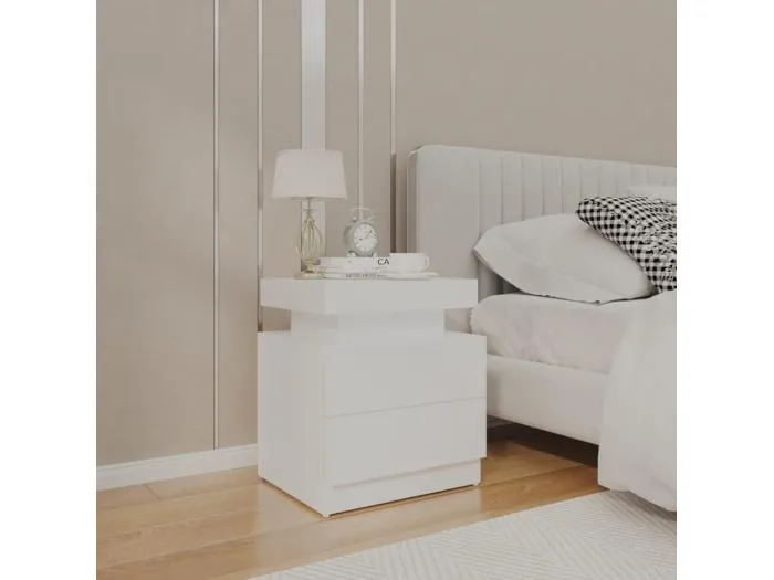 Nachttisch Weiß 45x35x52 cm Holzwerkstoff