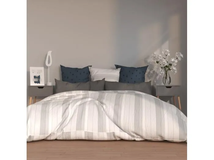 Nachttische 2 Stk. Grau 40x40x56 cm Holzwerkstoff